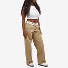 Dickies Women's Double Knee Loose Pant in Khaki