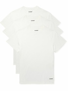 Jil Sander - Three-Pack Logo-Appliquéd Cotton-Jersey T-Shirts - White