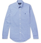 Polo Ralph Lauren - Slim-Fit Button Down-Collar Gingham Cotton-Poplin Shirt - Men - Blue