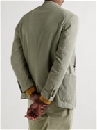 Peter Millar - Riva Slim-Fit Unstructured Garment-Dyed Textured Stretch-Cotton Blazer - Green