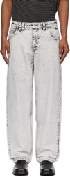 Dime White Classic Baggy Jeans
