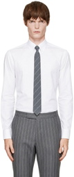 Thom Browne White Solid Poplin Classic Shirt