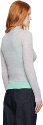 Guest in Residence Gray LS Shrunken Polo
