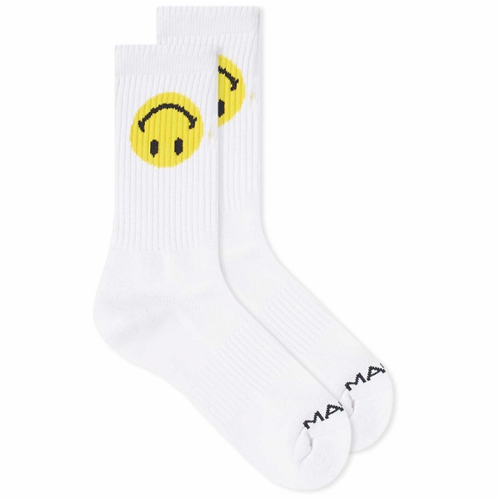 Photo: MARKET Men's Smiley Upside Down Sock in White