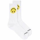 MARKET Men's Smiley Upside Down Sock in White