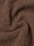 Incotex - Zanone Brushed Virgin Wool-Blend Cardigan - Brown