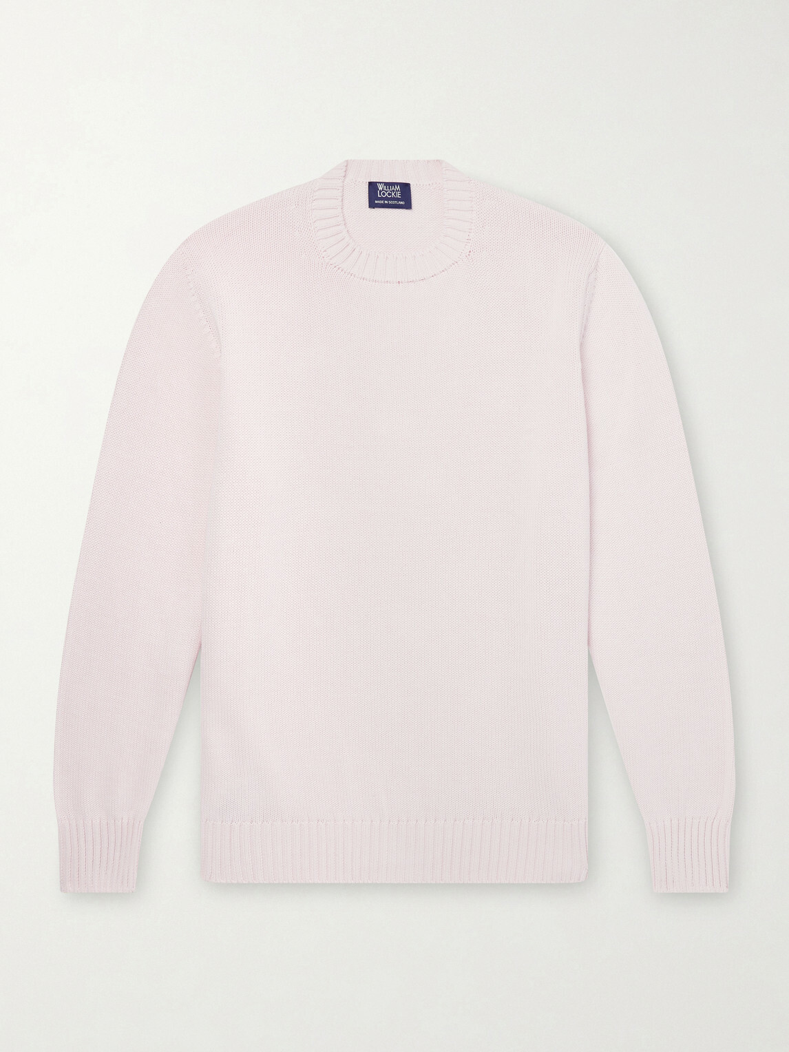 William Lockie - Knitted Cotton Sweater - Pink