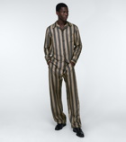 Fendi Striped silk pants