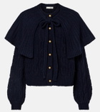 Frame Caped wool-blend cardigan