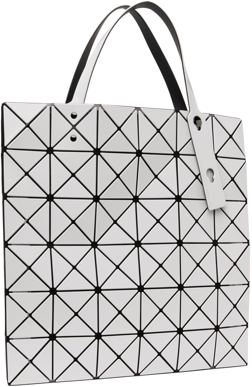 BAO BAO ISSEY MIYAKE White Lucent Matte Tote Bao Bao Issey Miyake