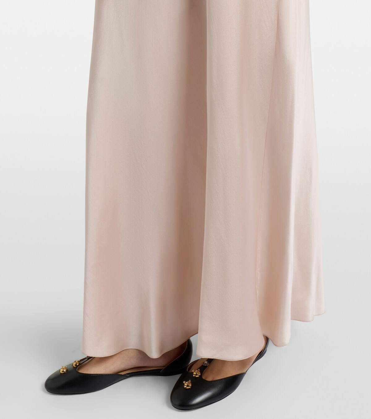 Chloé Lace-trimmed silk satin maxi dress