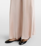 Chloé Lace-trimmed silk satin maxi dress