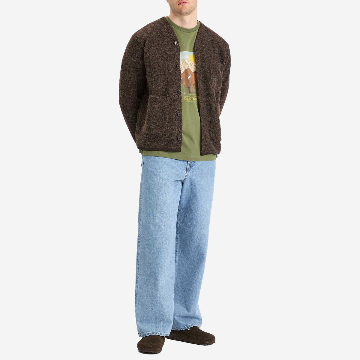 Pendleton Men's Buffalo T-Shirt in Olive