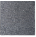 Favourbrook - Culcross Linen-Jacquard Pocket Square - Blue