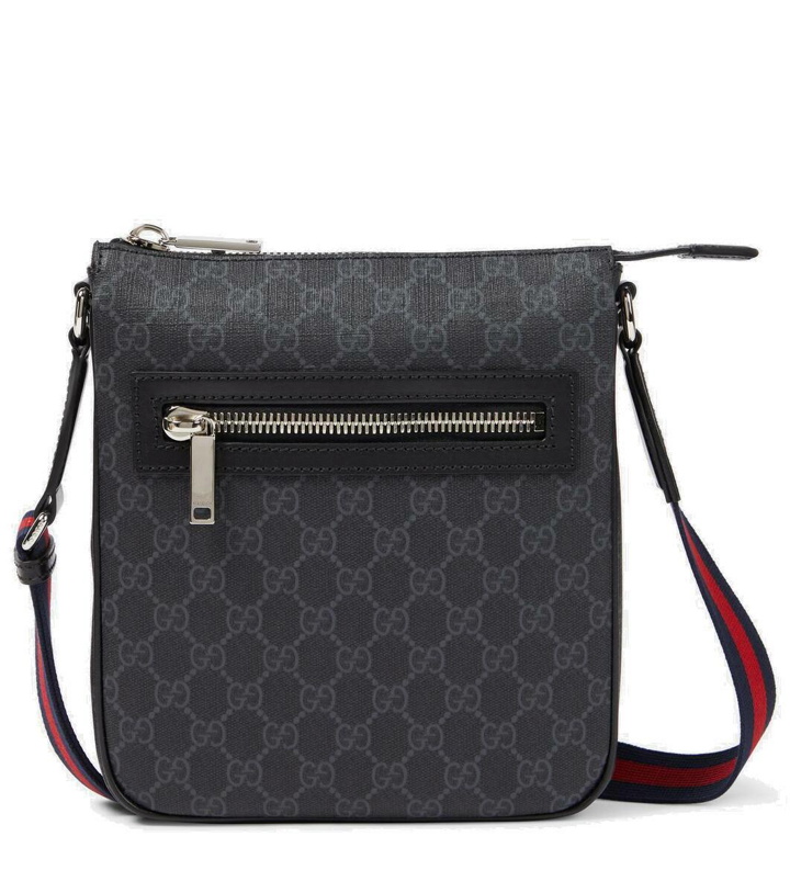 Photo: Gucci GG canvas leather-trimmed crossbody bag