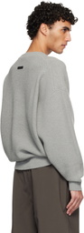 Fear of God Gray Wool Rib Crewneck Sweater