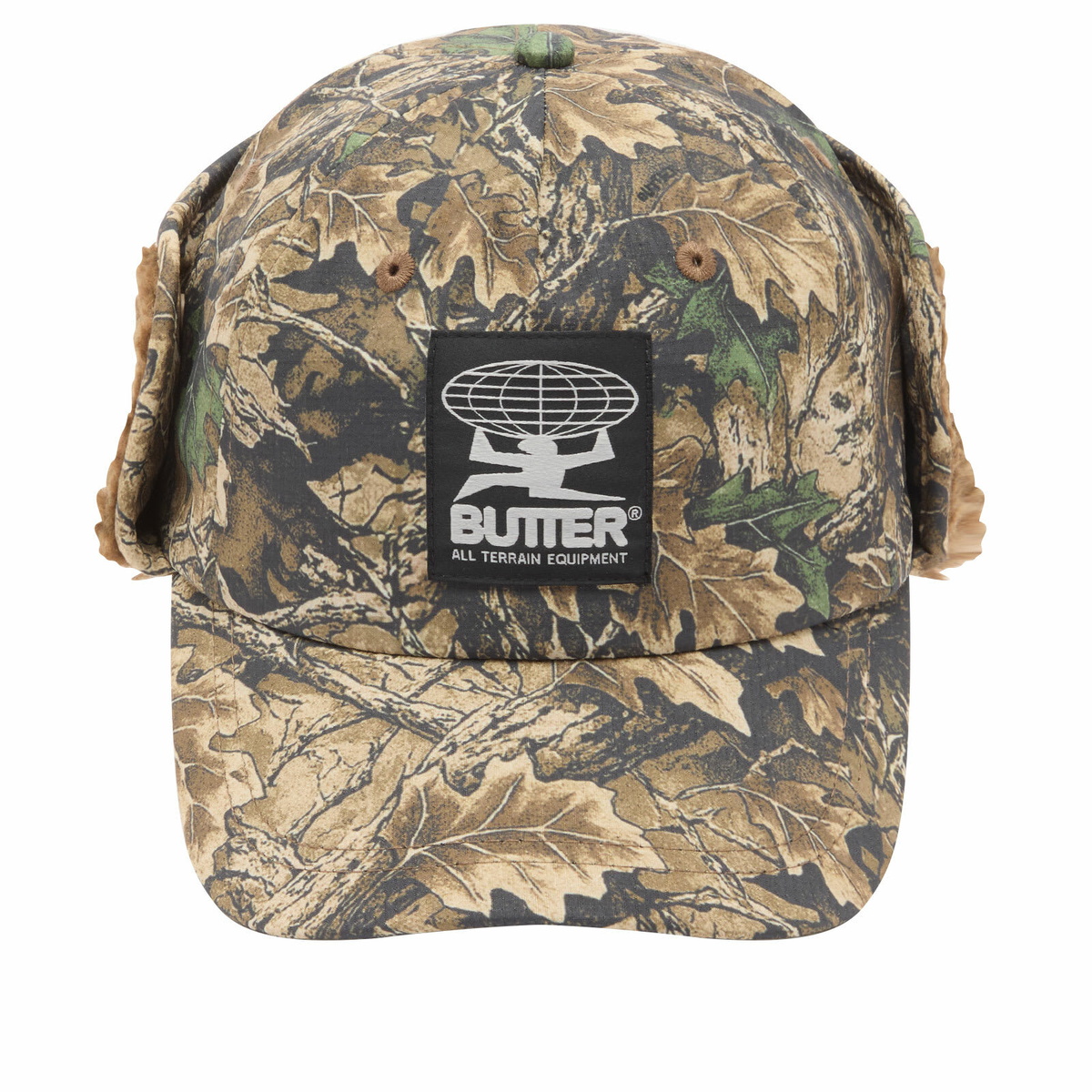 Butter Goods Men's All Terrain 5 Panel Cap in Forest Camo 