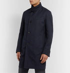 Hugo Boss - Chanty Slim-Fit Textured-Cotton Coat - Blue