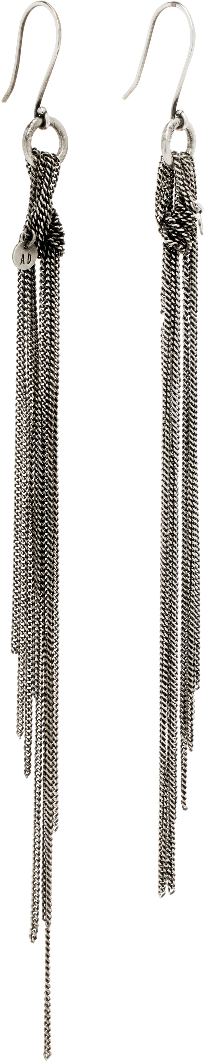 Ann Demeulemeester Silver Wivi Knottassel Earrings