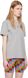 COMME des GARÇONS PLAY Gray Horizontal Heart T-Shirt