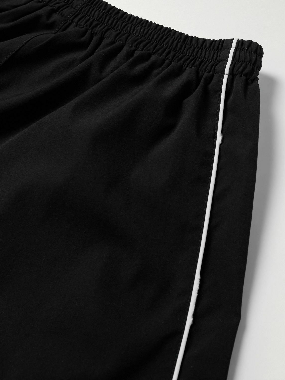 Balenciaga - Straight-Leg Logo-Embroidered Striped Recycled
