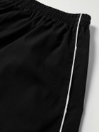 Balenciaga - Straight-Leg Logo-Embroidered Striped Recycled-Shell Track Pants - Black