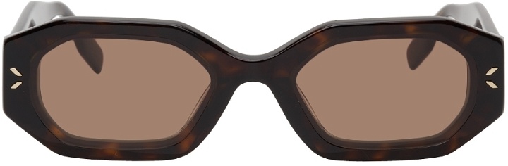 Photo: MCQ Brown Acetate Geometrical Sunglasses