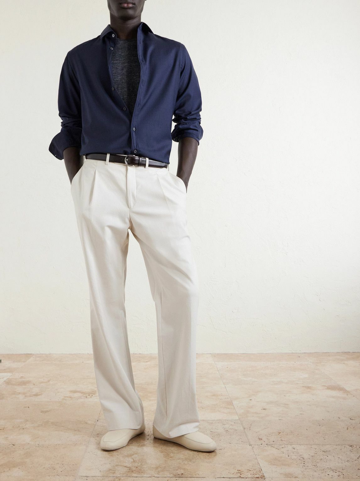 Loro Piana - Linen T-Shirt - Gray