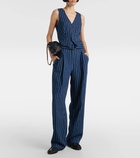 Polo Ralph Lauren Pinstriped linen and cotton straight pants