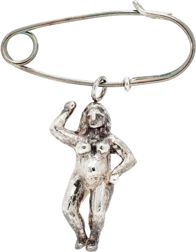Photo: Georgia Kemball SSENSE Exclusive Silver Person Pin