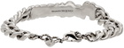 Alexander McQueen Silver Graffiti Logo Bracelet