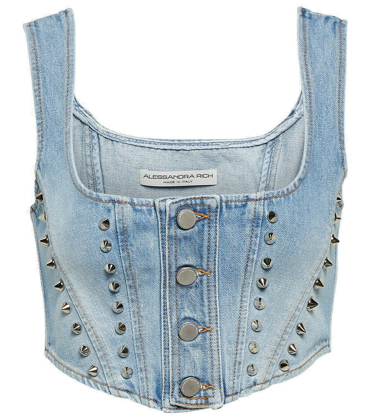 Photo: Alessandra Rich Denim crop top