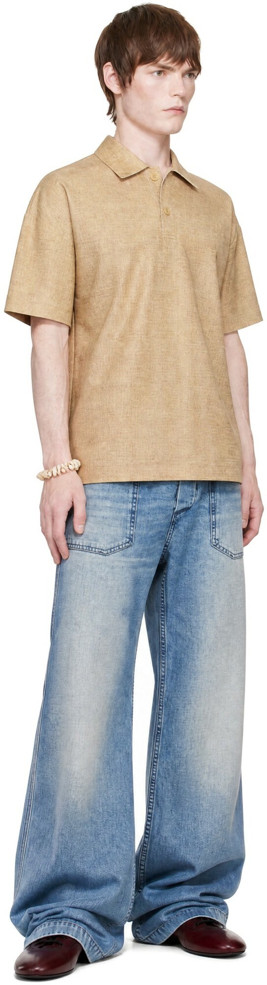 JW Anderson Tan Leather Polo