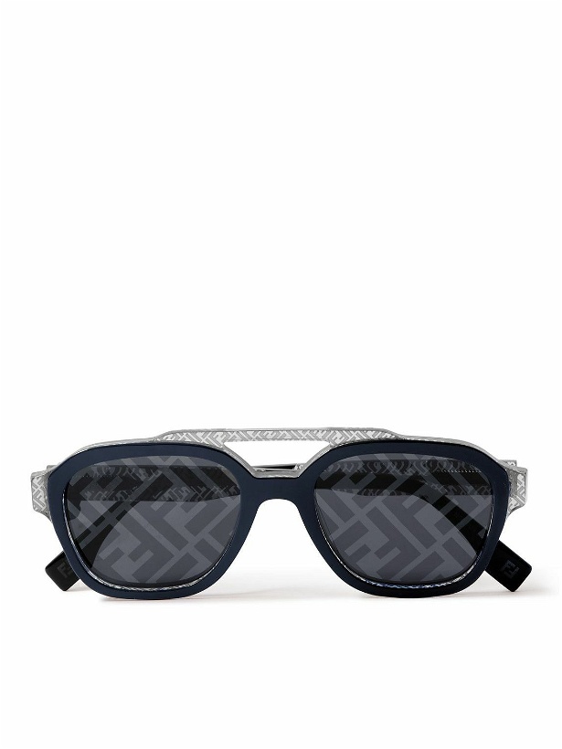 Photo: Fendi - Silver-Tone and Acetate D-Frame Sunglasses