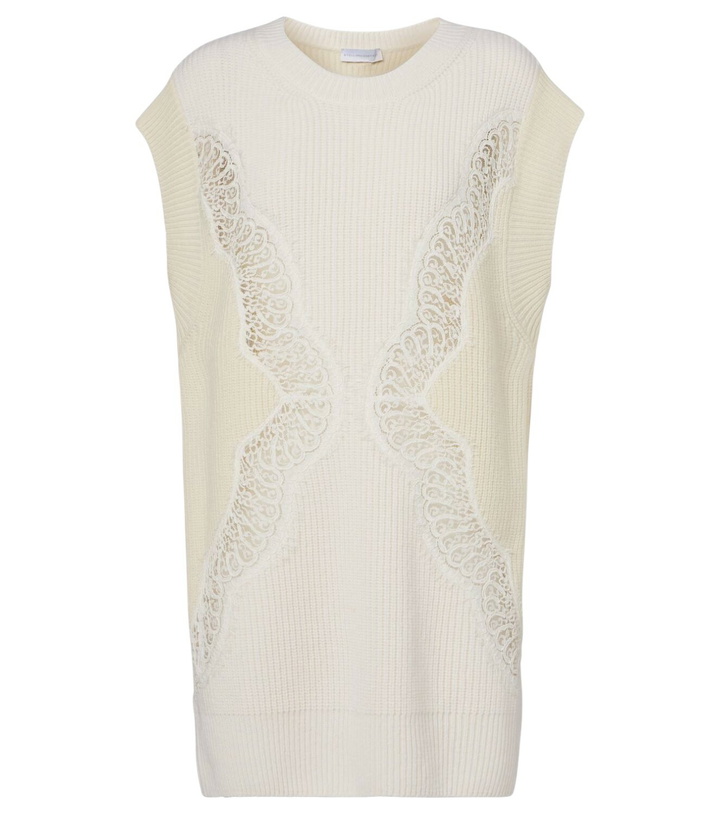 Photo: Stella McCartney Virgin wool lace sweater vest