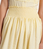 Montce Millie gingham cotton maxi skirt