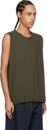 Jan-Jan Van Essche Khaki O-Project Cotton Hemp Jersey Tank Top