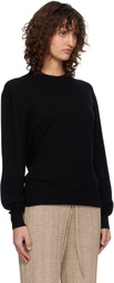 TOTEME Black Classic Cashmere Crew Knit Sweater