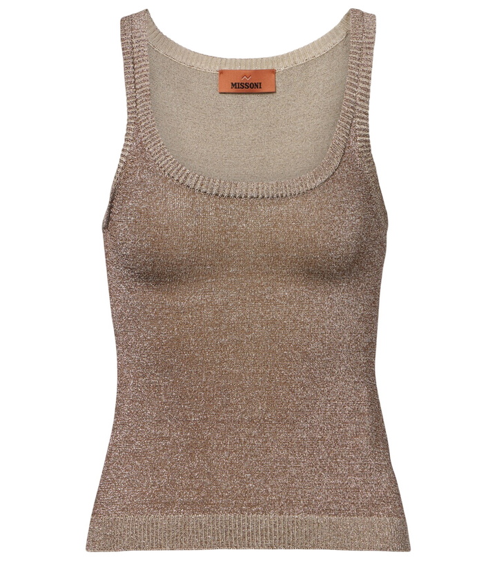 Photo: Missoni Knitted lamé tank top