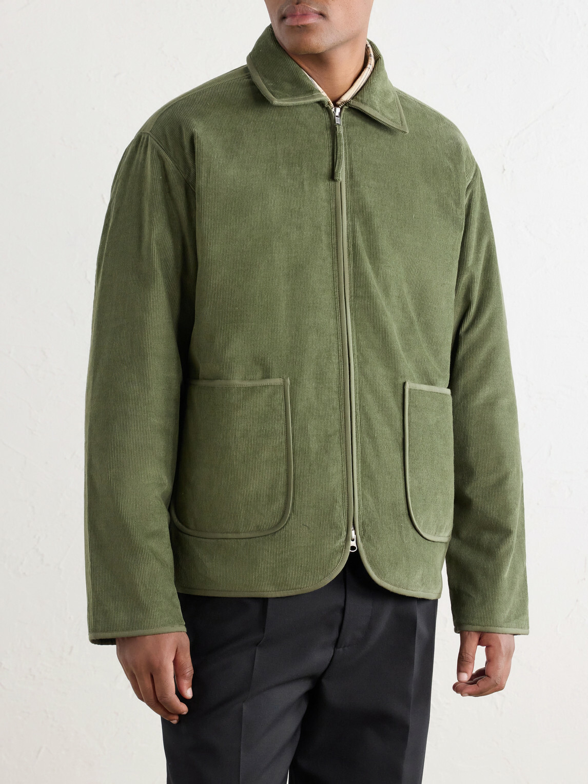 Kardo - Amardeep Cotton-Corduroy Blouson Jacket - Green