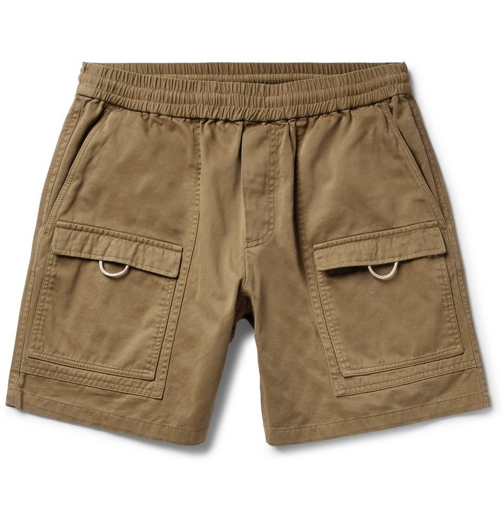 Photo: Acne Studios - Rosso Wide-Leg Cotton-Twill Cargo Shorts - Army green