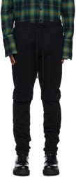 Greg Lauren Black Slim-Fit Lounge Pants