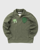 Adish Sur Patch Collar Crewneck Green - Mens - Sweatshirts