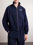 Willy Chavarria - Ruff Rider Logo-Embroidered Shell Track Jacket - Blue