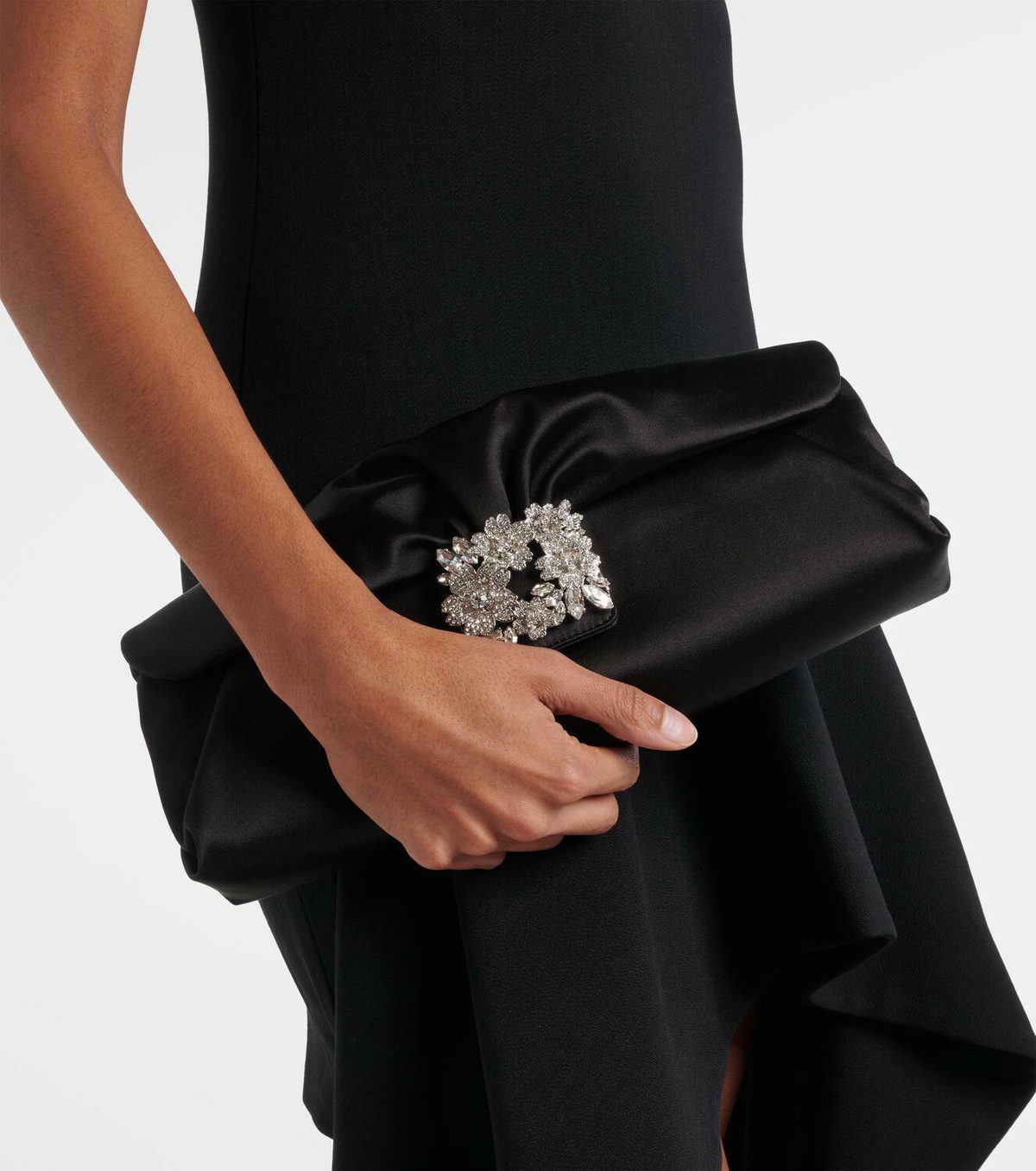 Roger Vivier Embellished satin clutch