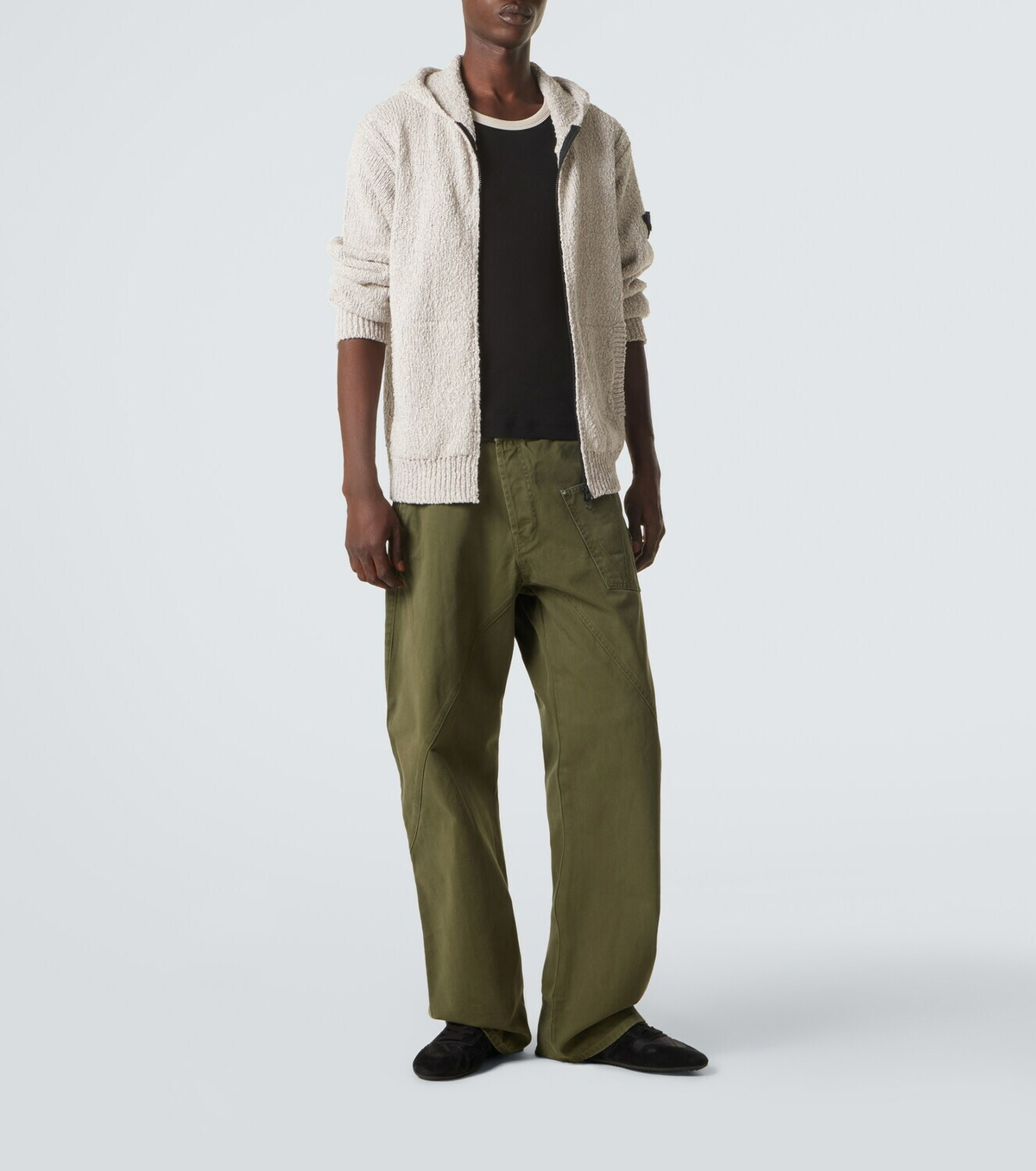 Stone Island Compass cotton zip-up hoodie