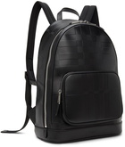 Burberry Black Leather Check Backpack