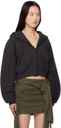 Ottolinger Black Multiline Zip Hoodie
