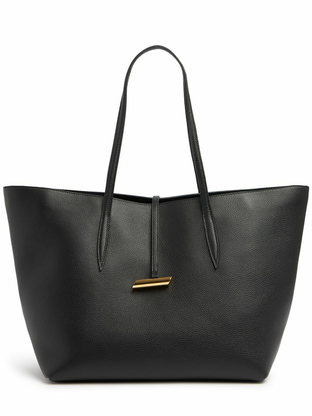 Photo: LITTLE LIFFNER Penne Grain Leather Tote Bag