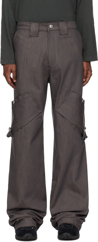 Photo: AFFXWRKS Gray Boiler Denim Cargo Pants